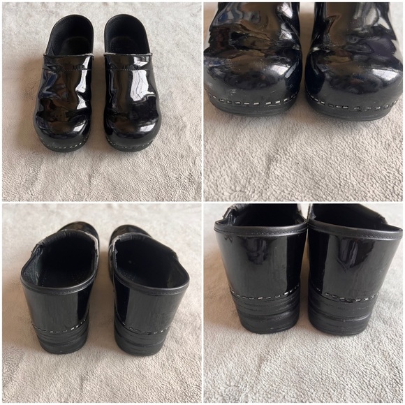 Dansko Professional Black Patent Leather Shiny Clog Comfort Nursing Sz 42 - Picture 4 of 13
